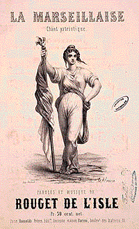 Couverture d'une partition de la Marseillaise (Paris, Bonoldi, vers 1840) Archives nationales.
